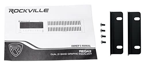 Rockville REQ42-B Black 19 Inch Rack Mount 2 X 21 Band Equalizer thumb #5