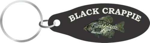 Outdoor Customs Black Crappie Fish Keychain, Acrylic with 3D Domed