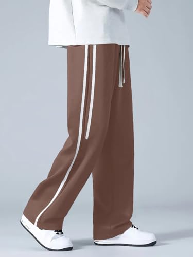 Image of GRECIILOOKS Korean Style Track Pants for Men - Loose Fit Lycra Cargo Joggers | Trendy Gym & Streetwear Bottoms with Utility Pockets (Available in Plus Size)