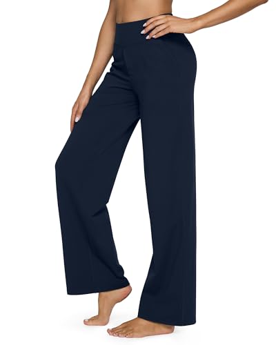 Image of G4Free EverGoing Yoga Pants Women Wide Leg Pants with Pockets High Waist Stretch Dress Casual Sweatpants Petite /Regular /Tall