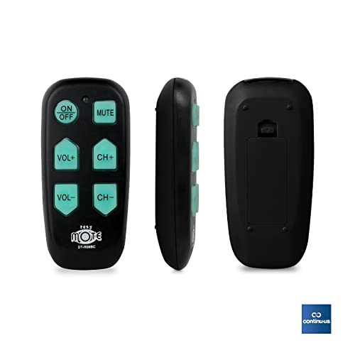 Universal Big Button Tv Remote - Dt-R08B Easymote | Backlit, Easy Use, Smart, Learning Television & Cable Box Controller, Perfect For Assisted Living Elderly Care. Black Tv Remote Control #TOP1