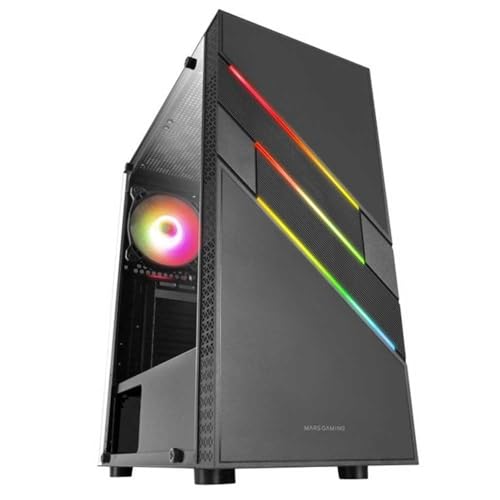 Mars Gaming MC-U3 Schwarz, PC ATX XL Gehäuse, Front Triple ARGB, 12cm Lüfter, Gehärtetes Glasfenster, MCU3 Mars Gaming MC-U3 Schwarz, PC ATX XL Gehäuse, Front Triple ARGB, 12cm Lüfter, Gehärtetes Glasfenster, MCU3