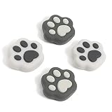 GeekShare 4PCS Cat Paw Shape Thumb Grip Caps,Soft Silicone Joystick Cover Compatible with Nintendo S
