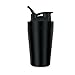 Produktbild Shaker Flasche Shake Cup Edelstahl Fitness Cup Große Kapazität Sport Tragbare Milchshake Cup Protein Ernährung Pulver Tasse - 500 ml (Farbe : SCHWARZ)