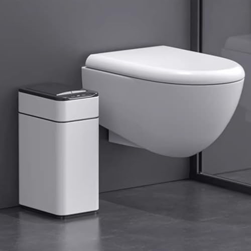 Caneca de basura inteligente con sensor 20 L blanca miniatura 5