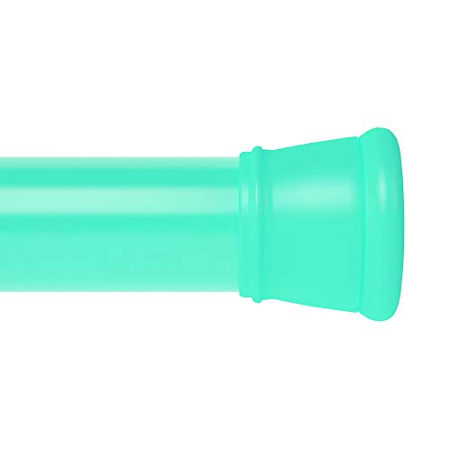 Image of Story@Home- Shower Curtain Rod, 100-160CM Adjustable Curtain Rod, Tension Spring Installation(No Tools Needed), Sturdy & Rust-Proof Curtain Rod, Ocean Green |Set of 2| No Drilling for Wall