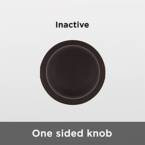 Image of Kwikset Cove Dummy Door Knob, Single Sided Handle for Closets, French Double Doors, and Pantry, Venetian Bronze Non-Turning Interior Push /Pull Door Knob