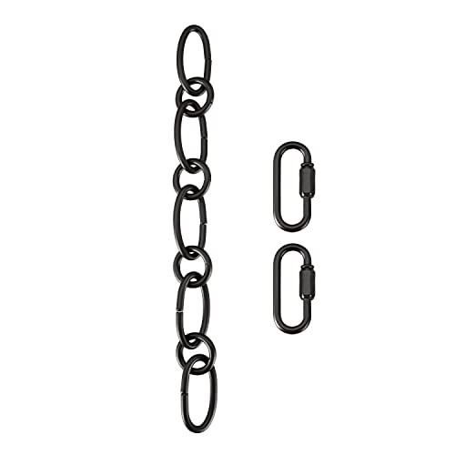 Image of Aspen Creative 21129-05-1, Steel Heavy Duty Chain & Two Quick Link Connector for Lighting Fixture /Swag Light /Plants / 1 Foot, Oil Rubbed Bronze, 9 Gauge