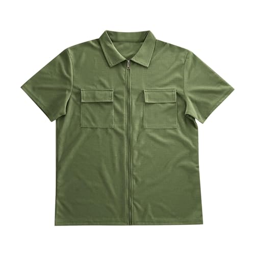 Camisa de lino ligera contra el calor con cremallera cómoda