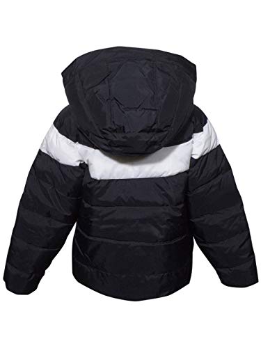 Nike Little Boy's Zip-Up Hooded Puffer Jacket Sportswear Black Sz: 4 86G4573