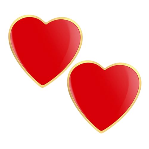 Pins de revers mode émail rouge cœur broche mariage lot de 2 accessoires