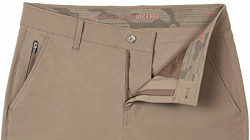 Weatherproof Vintage Men's Performance Weather-Flex Flatfront Pant (Khaki, 40x34)4