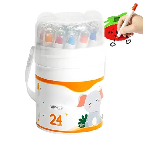 Générique Crayons De Couleur - Cadeaux de Noël Rotatifs à Séchage Rapide,Crayons Pour Papier - Pour Papier Verre Bois Garçons Filles Adolescents Jardin D'Anniversaire Noël Nouvelle Année École