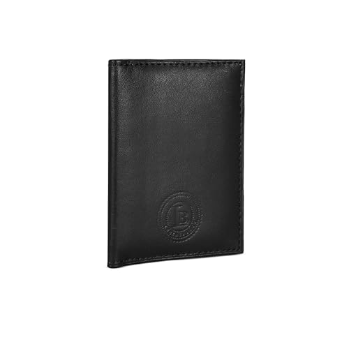 Slim Thin Leather Credit Card Triple ID Window Mini Wallet Bifold Driver License Safe (Black)3