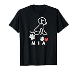 Questa maglietta Mia Pet Nametag è un ottimo regalo per il tuo cucciolo di nome Mia. Mostra al tuo cane quanto lo ami con il suo design Mia Dog. Ama il tuo cane con questa simpatica maglietta Mia Puppy Paw