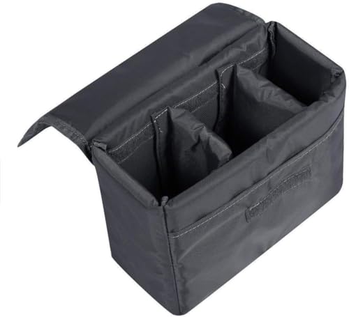 S-ZONE Impermeabile Antiurto Pratica Pieghevole Imbottita DSLR SLR TLR Protezione Fotocamera Inserto Borsa Obiettivo Fotocamera Grigio, 22,9 x 17,8 x 10,2 cm, m, Pratico e pratico