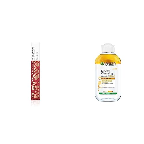 Image of Maybelline New York Super Stay Matte Ink Liquid Lipstick, Ruler, 5g and Garnier Micellar Cleansing Bi Phase Water, 125ml
