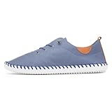Lunar Womens/Ladies St Ives Leather Sneakers (9) (Mid Blue)