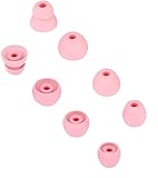 SNHTLS Replacement Silicone Ear Tips Earbuds Buds Set Compatible with Powerbeats Pro Headphones,Ear Bud Covers Earbud Rubber Tips 4 Pairs Earbud（Pink）