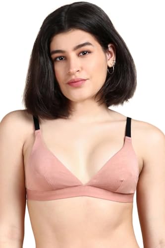 Image of &Circus PureSoft True Fit Triangle Non Padded Bra for Women | Deep Neck Plunge Bra for Women | Triangle Low Coverage Bra