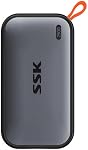 SSK 250GB Portable Externe NVME SSD Disque dur, Stockage jusqu'à 1050MB/s Vitesse de transmission extrême USBC 3.2 Gen2 Lecteur Solid State pour Smartphone Type-c, PS5, xBOX, Ordinateur portable, Macbook/Pro/Air et plus