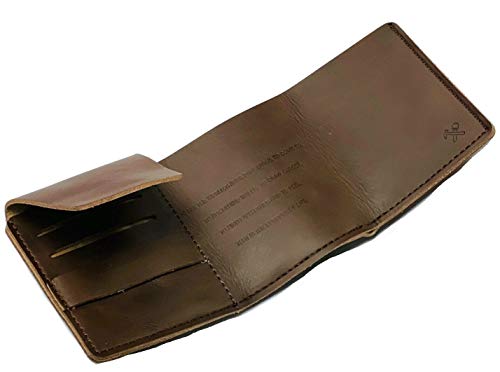costumebase Walter Mitty Portefeuille en cuir véritable fait main Marron, marron, Taille unique – vue 3