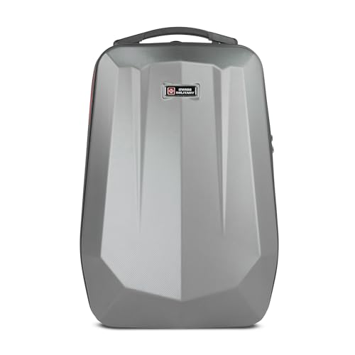 Image of SWISS MILITARY Hard Shell Backpack for Men Women, Alien Series ABS Hardshell, Travel Laptop Bag Fits Up to 15.6 Inch, Stylish Office College School Backpack, Durable & Lightweight