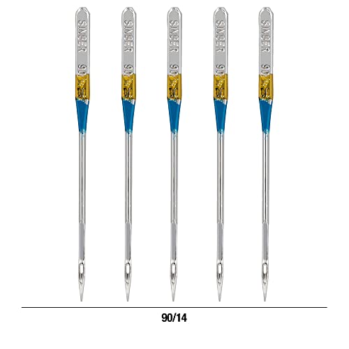 Singer Ball Point Sewing Machine Needles, Size 90/14-5 Count #TOP5