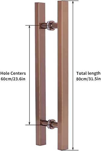 Poignée de porte en acier inoxydable 80cm pour ouverture fluide push-pull - 3
