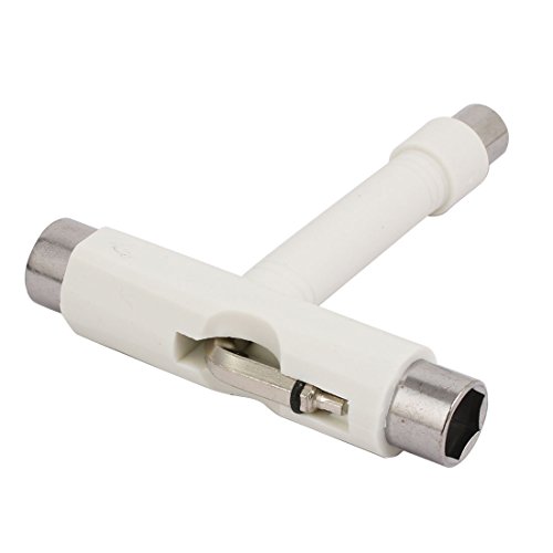 Aexit Hex Socket hand operated tools Skateboard Roller Spanner T Wrench Hand Tool White Model:98as518qo521