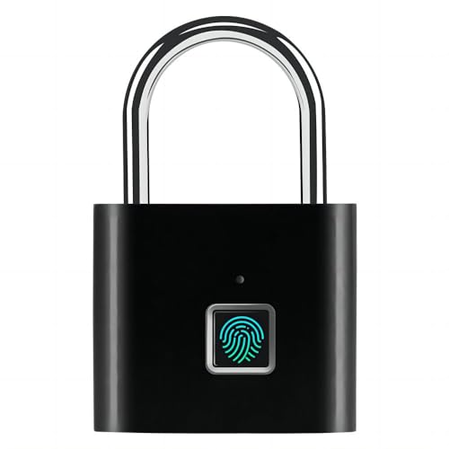 Image of Fingerprint Padlock, Ultra-Light and Portable,Quick to Unlock in 1 Second,Can Be Used for 180 Days On A Single Charge,Anti-Cut and Anti-Saw,Can Record 10 Fingerprints