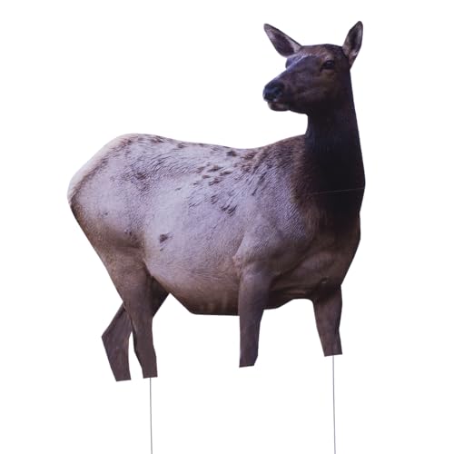 Anderson's Lifelike Elk Flat Silhouette Decoy, Realistic Elk Hunting Decoy, Lightweight Weatherproof Design, Motion-Activated for Rut Season, Scouting, Land Management & Education