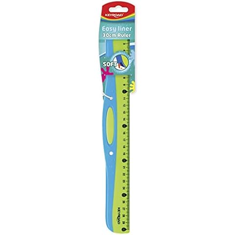 Soft Grip Ruler KEYROAD Soft 30 cm Hanger Color Mix/School Supplies/Type-Soft/Material-Polystyrene (polistyrol) / Colour-Assorted Colours/Size-30cm Cover