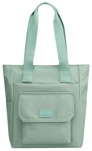 Nylon Shoulder Bag Unisex Handbag Waterproof Purse Casual Travel Work Tote Hobo Bag Multi Pockets Large Capacity Zip