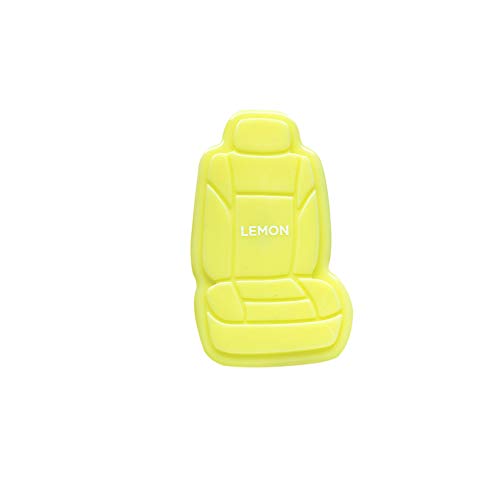 Image of FH Group FH1017YELLOW Lemon 3D Scented Yellow Air Freshener 1-Pack Clip-On Non-Toxic, Plastic Alcohol-Free Fragrance Oil Car Seat Shape Long Lasting for Cars, Trucks, SUVs, Closets, Small Spaces, etc.