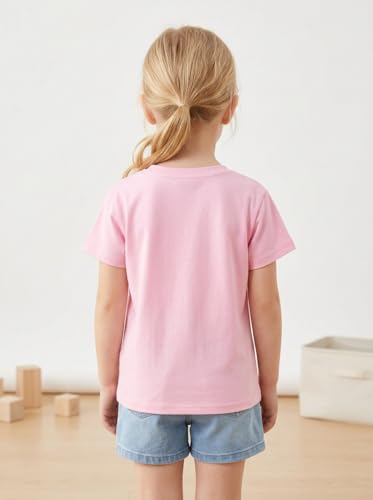 Image of Kids T Shirt Short Sleeve Crewneck Tee for Toddler Boys and Girls Cotton Basic Summer Top 2-6 Years