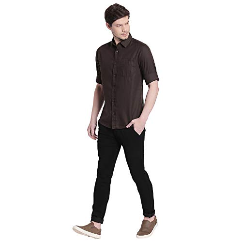 Image of MUFTI Men's Solid Slim Fit Shirt