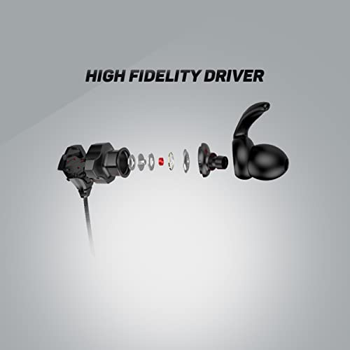 Image of Cosmic Byte CB-EP-06 in-Ear Earphones with Inbuilt and Detachable Dual Microphone, Lightweight, Hi-Fidelity Drivers (Black /Silver)