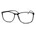 Black Square Clear Lens Eyeglasses Oversized Thin Fashion Glasses Frame