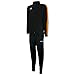 Kappa - Salcito Tks, tuta da uomo, nero/arancione, M
