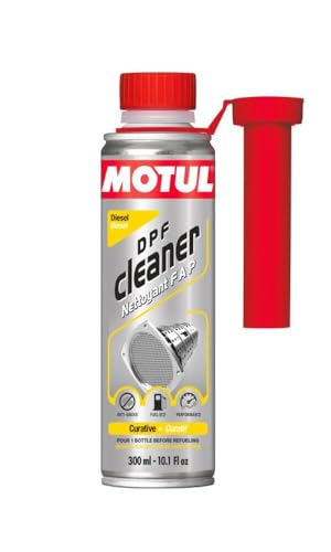Motul - Nettoyant Filtre à Particules Diesel - Additif FAP Moteurs Diesel - Performance - Réduction des Émissions et Consommation - Idéal Avant Contrôle Technique - DPF Cleaner Diesel - 300 ML