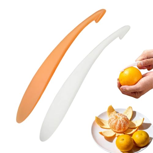 2 Stück Orangenschäler Zestenreißer Apfelsinenschäler Orange Schäler Grapefruit Schäler Kunststoff Frucht Zitrone Hautentferner Slicer Für Orangenschäler Und Andere Zitrusfrüchte Orange Und Weiß