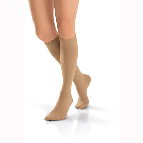 Image of BSN Medical /Jobst 115616 Opaque Compression Hose, Knee High, 20-30 mmHg, Closed Toe, Petite, Large, Natural