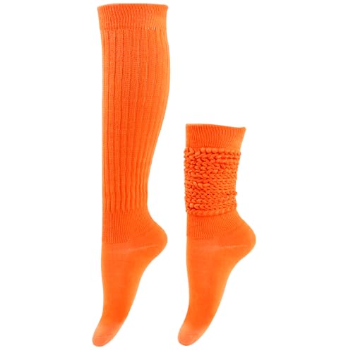 Benefeet Womens Girls Slouch Scrunch Long Knit Stacked Funny 80s 90s Solid Knee High Boot Socks