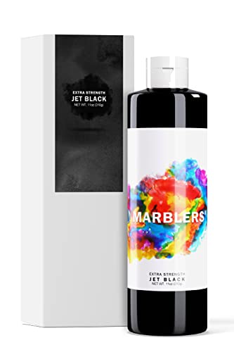 MARBLERS Liquid Colorant 11oz (310g) [Jet Black] | Water-Based | Dye, Tint, Pigment | Odorless | Non-Toxic | For Concrete, Cement, Mortar, Grout, Gypsum, Water-Based Paint, Jesmonite, Plaster