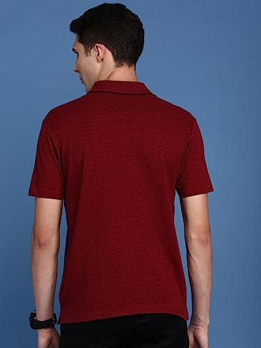ONN Men's Pack of Maroon Perfect Blend Cotton Rich Solid Half