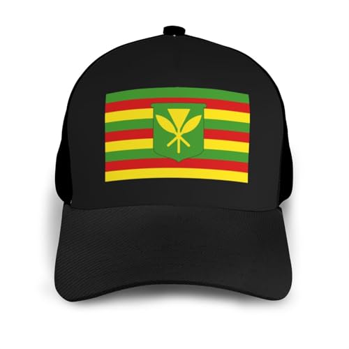 Kanaka Maoli Native Hawaiian Flag Unisex Classic Adjustable Curved Brim Baseball Cap, Trucker Hat3