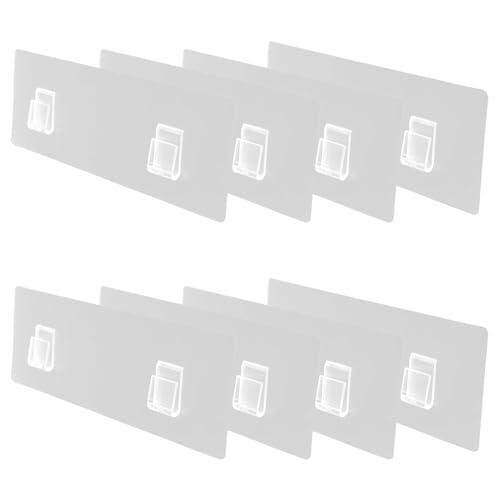 8 Pack Shower Caddy Adhesive Shower Caddy Organizer Adhesive Sticker Hooks No Drilling Shower Kitchen Accessories Wall Mount Hook Sticker for Corner Shower Caddy Bathroom Storage Shelves