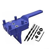 Localizador de agujeros de perforación, kit de plantilla de tacos con bloque de guía de taladro, herramientas de broca de mano para carpintería