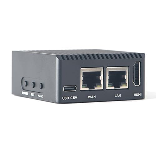 NanoPi R3S LTS Dual-Gbps Ethernet Ports Router Rockchip RK3566 SoC Mini PC Board with 1GB RAM Case Kit, Support OpenMediaVault and OpenWrt